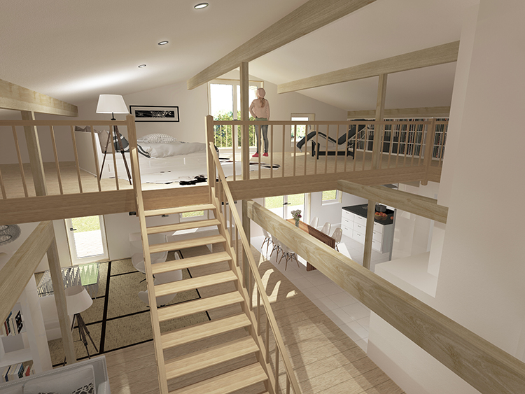 Perspektiven Architektur Visualisierung Innen EK-art